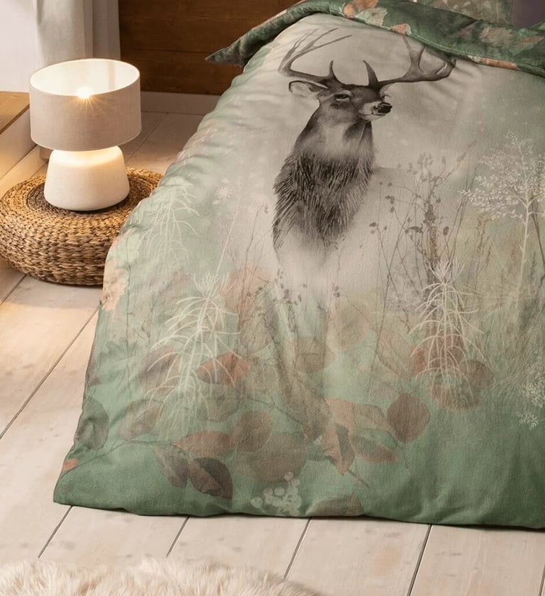 Estella Kuschelflanell Bettwäsche Wilbur moos